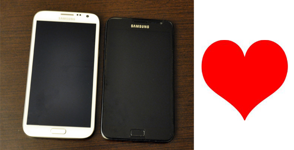 comparatif galaxy Note 1 et galaxy note 2